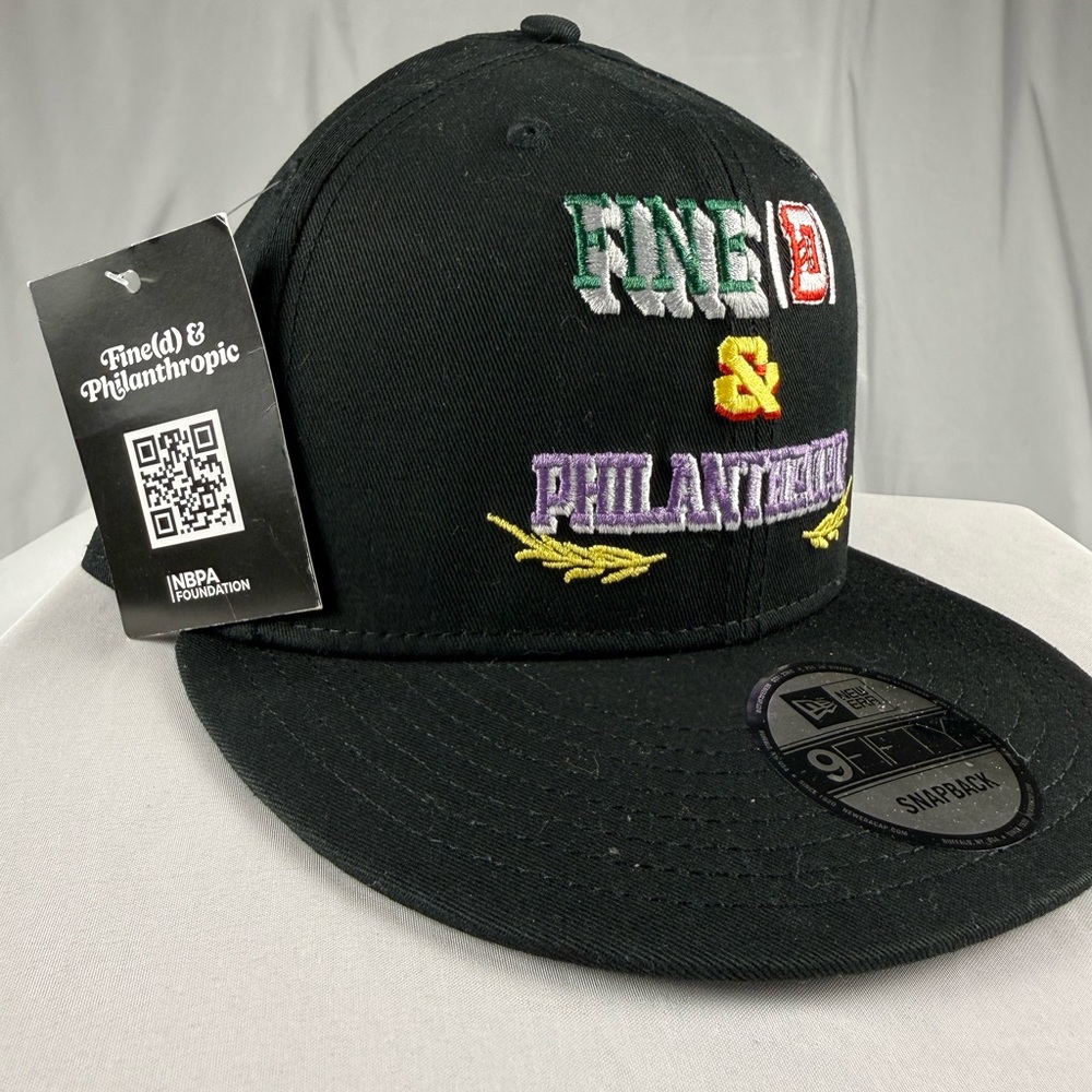 New Era Black Hat with Multicolor Embroidery NWT